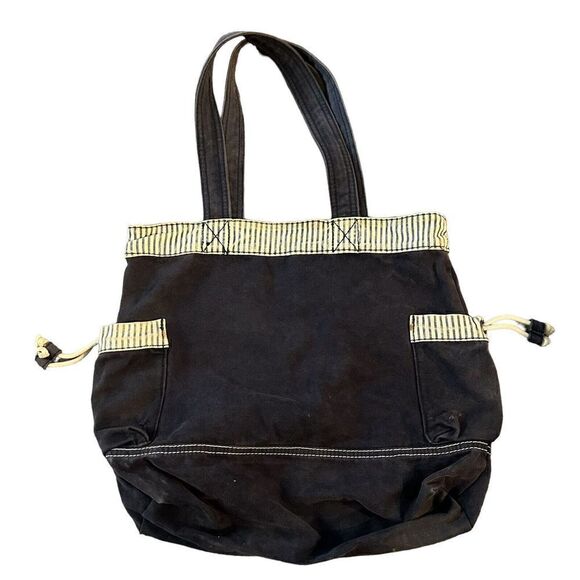 Abercrombie and Fitch Tote Bag Navy Blue AF Canvas Medium Size - Picture 2 of 2